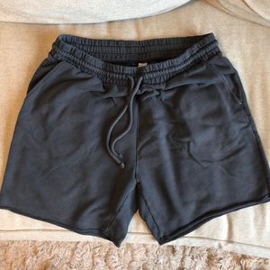 H&M black cotton sweat shorts